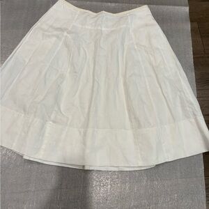 [US8]Narciso Rodriguez Cream Linen Blend A-Line Skirt